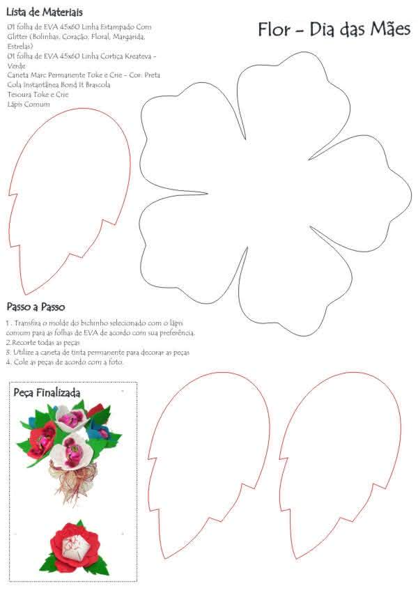 moldes de flores para artesanato
