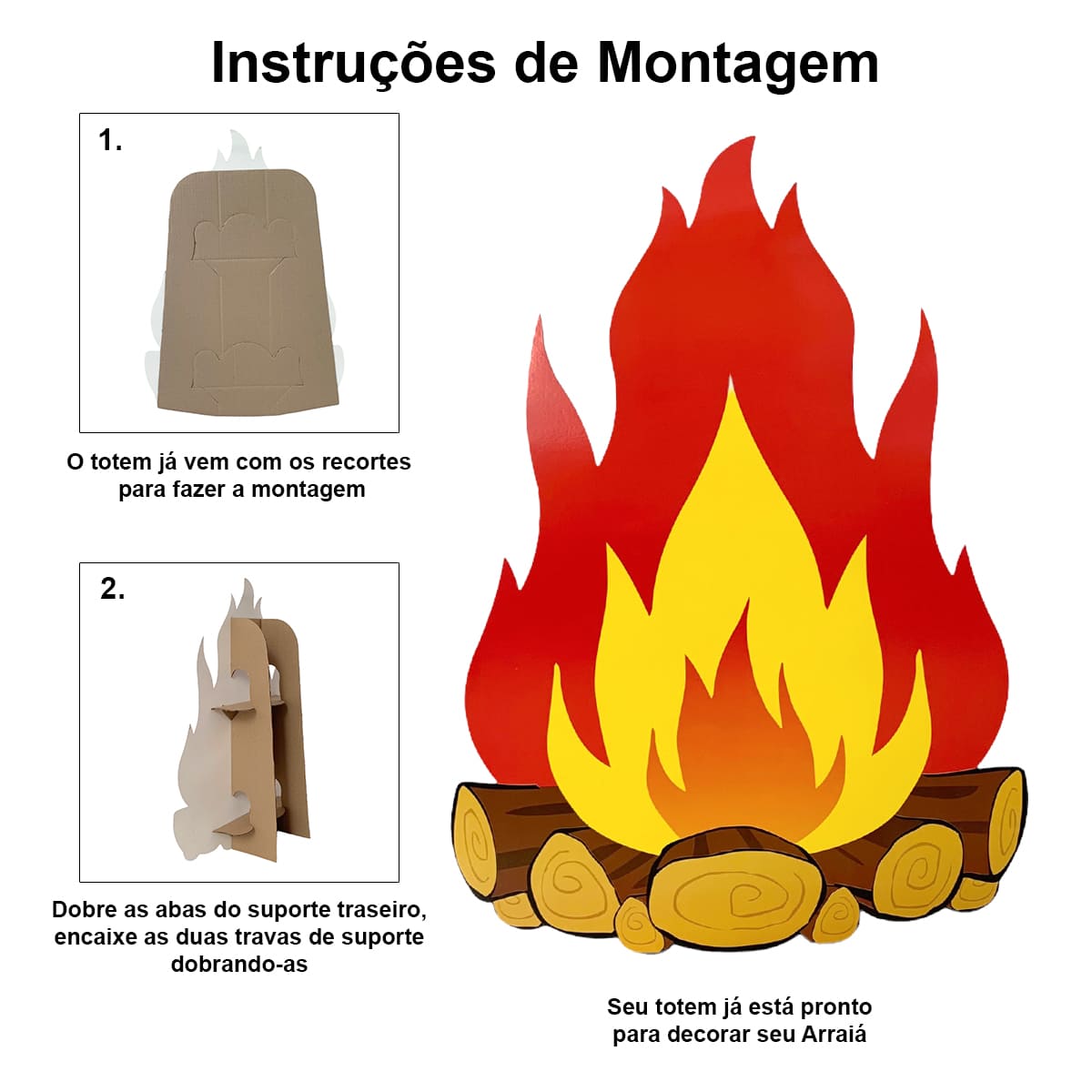 molde fogueira junina para imprimir
