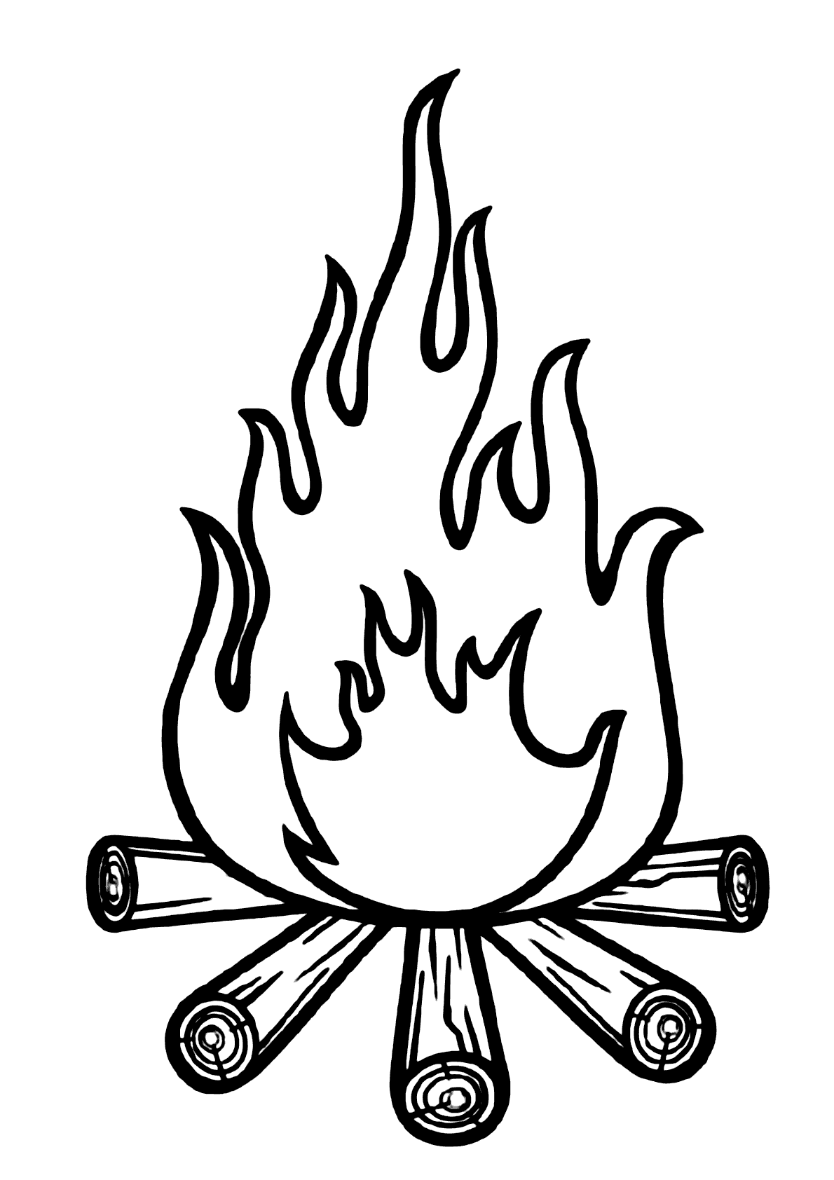 fogueira junina desenho