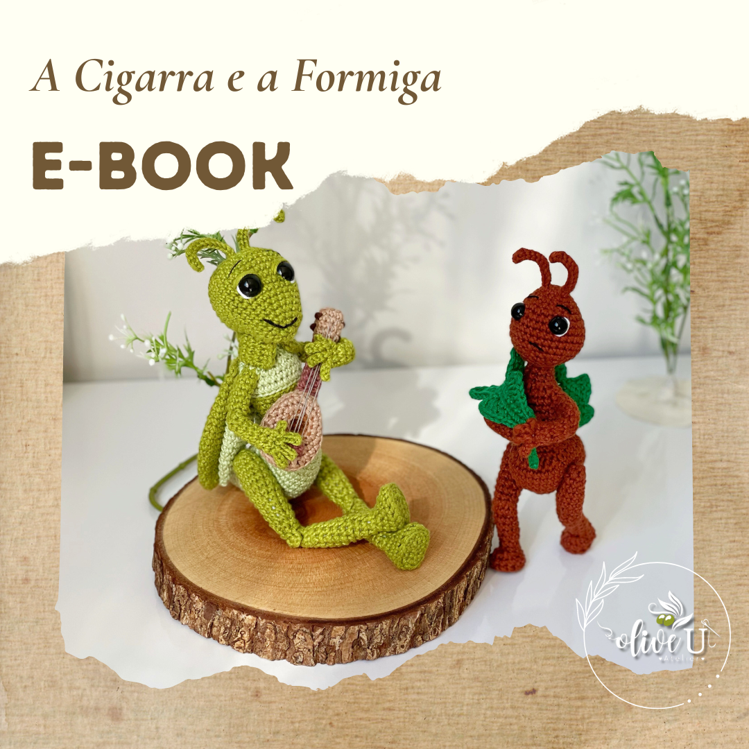 formiga amigurumi antenas