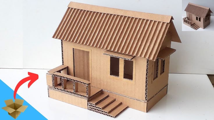 casinha de papelão para pintar