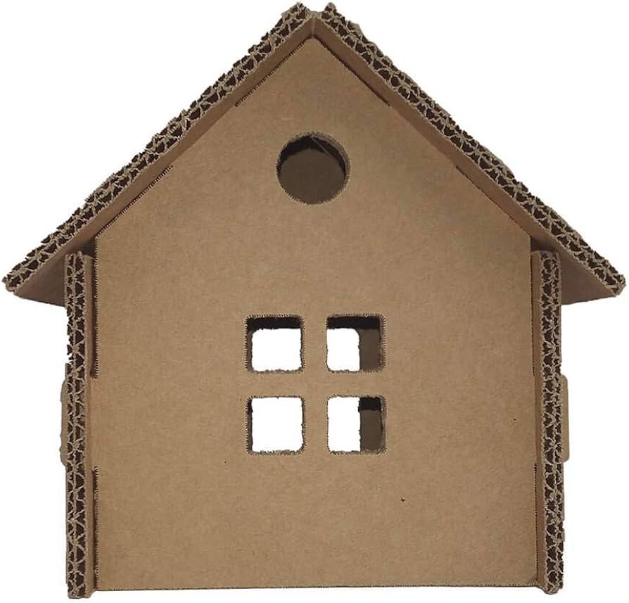 como fazer casa de papelão
