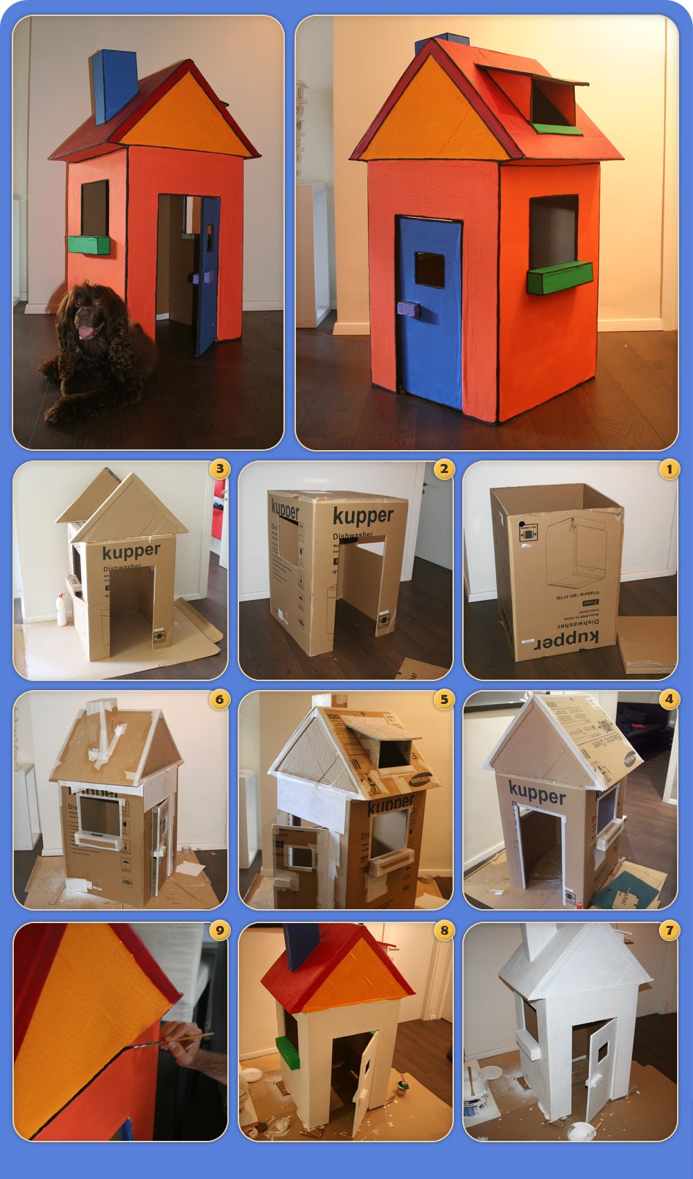 maquete de casa em papelão