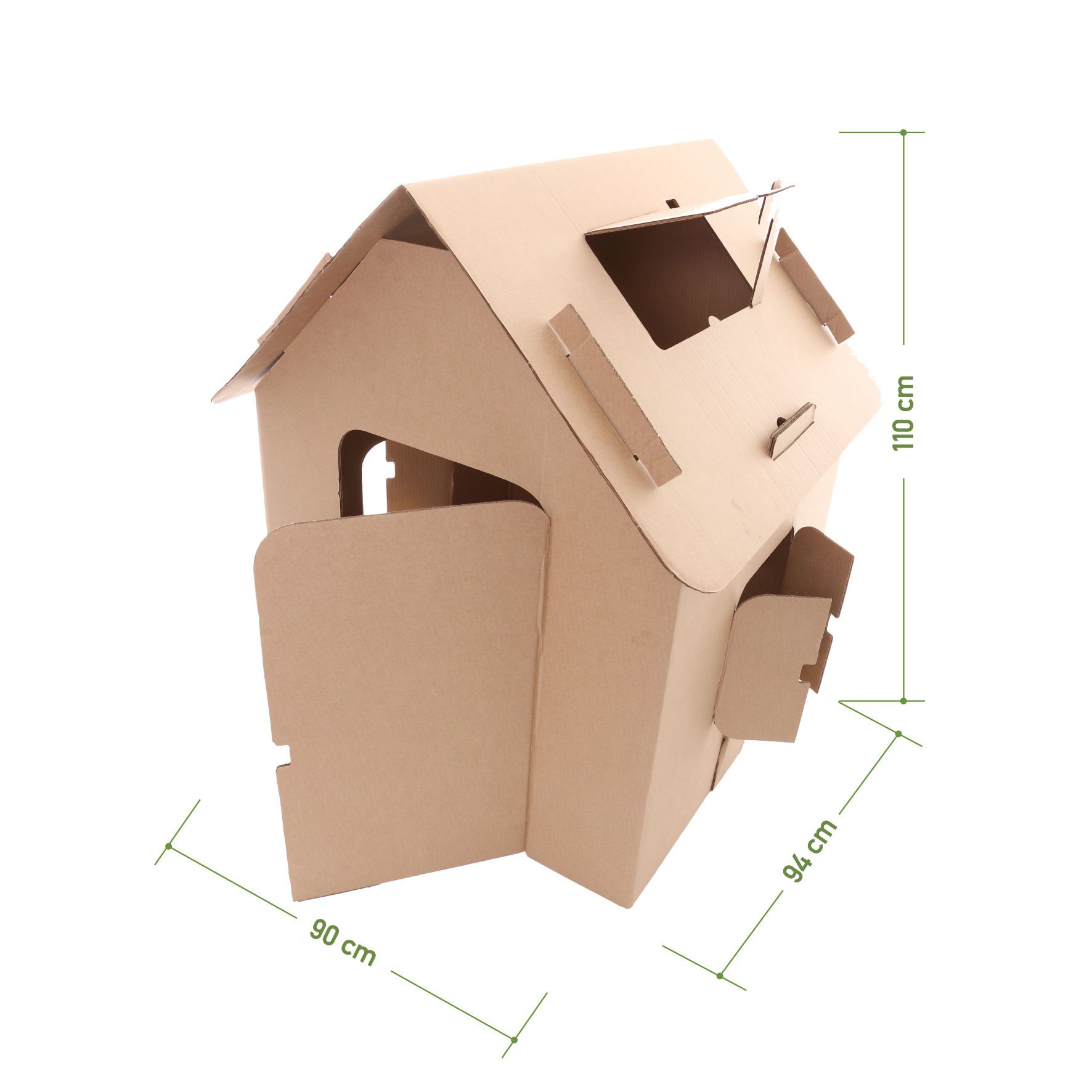 decoração casa de papelão
