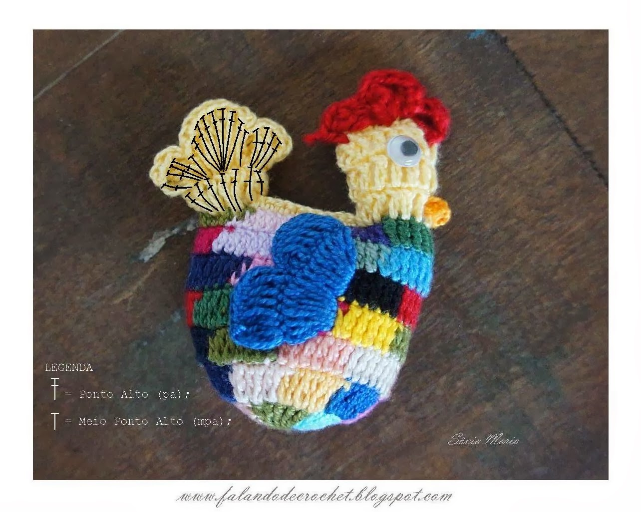 galinha amigurumi para vender