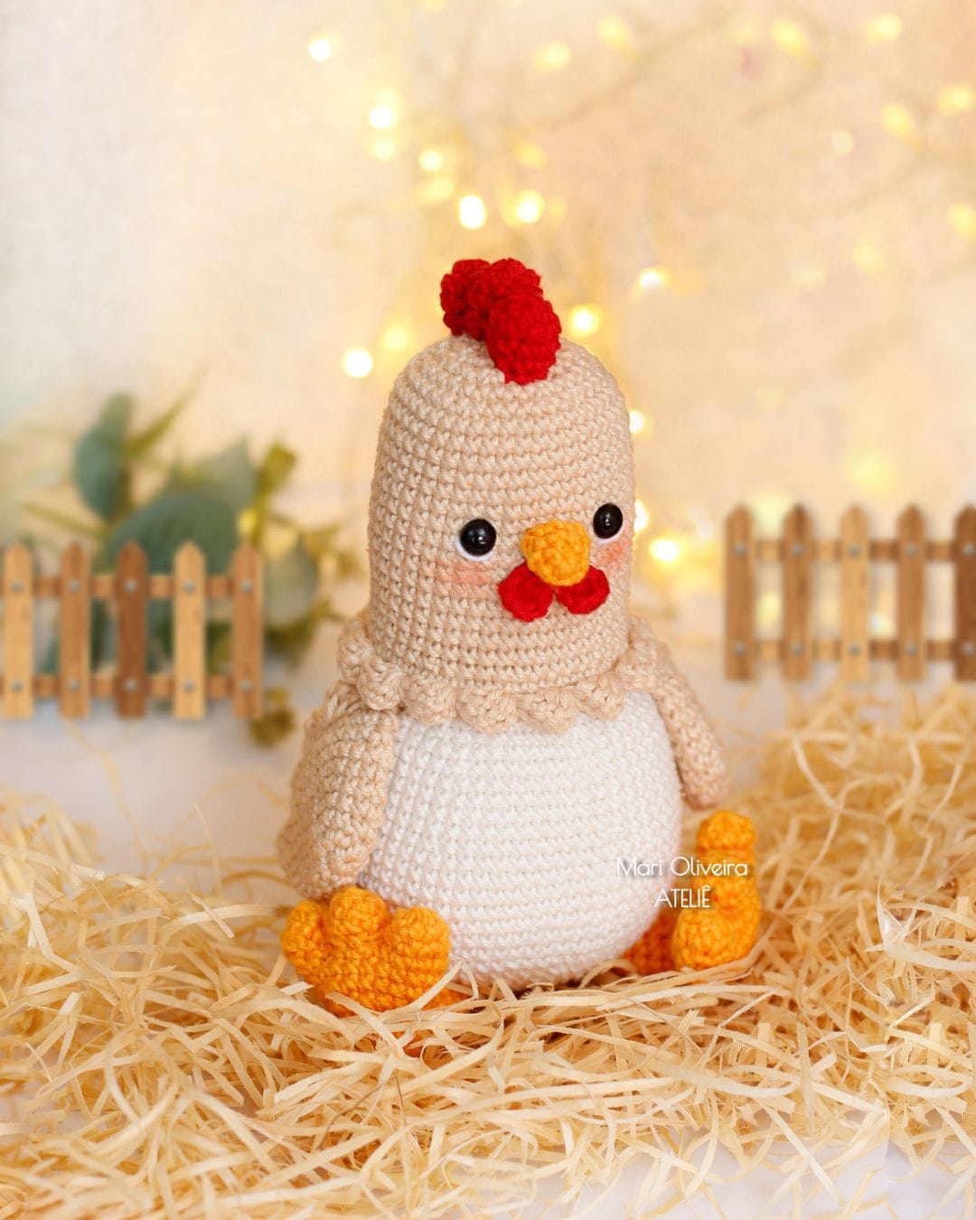 galinha amigurumi para iniciantes