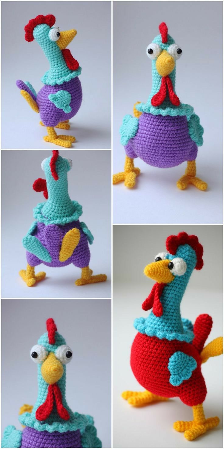 galo amigurumi receita