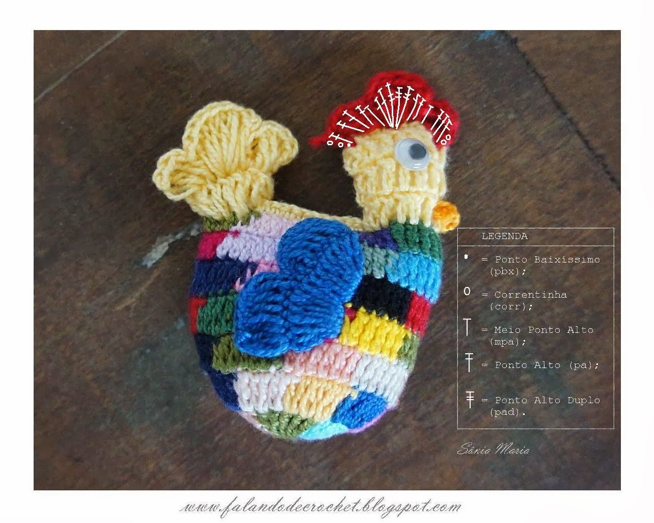 galo amigurumi grande
