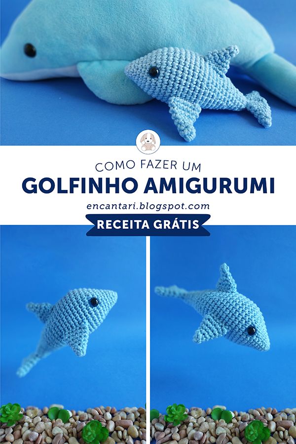 golfinho em crochê para iniciantes