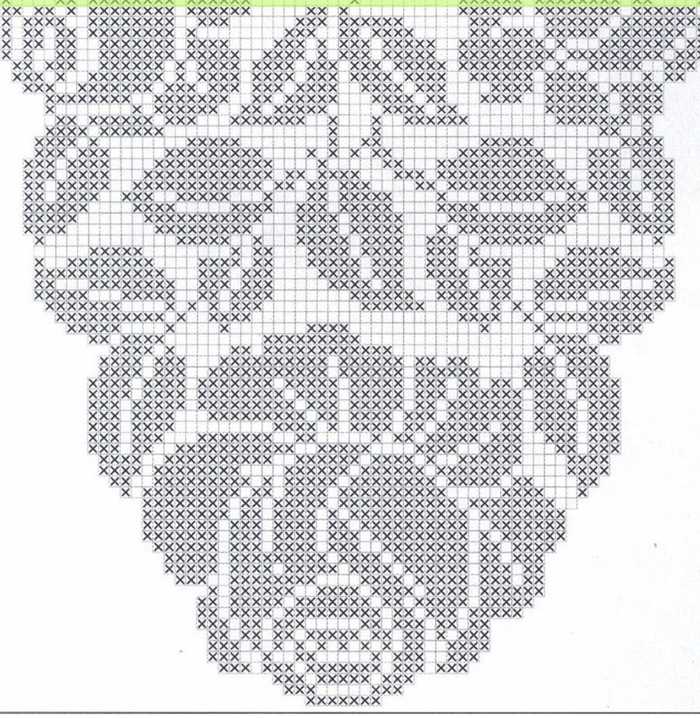 gráficos de crochê filé para iniciantes