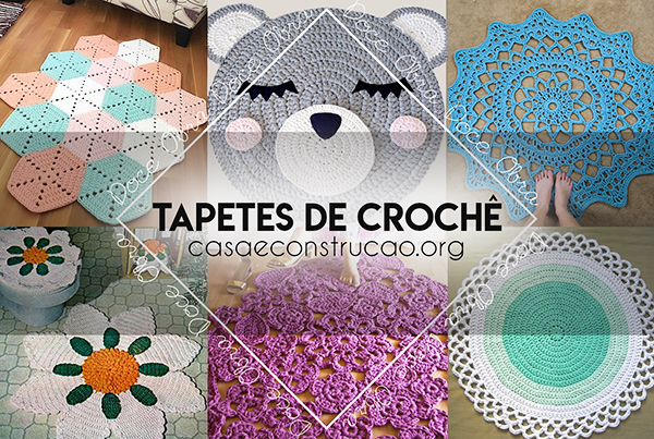 ponto a ponto crochê tapete