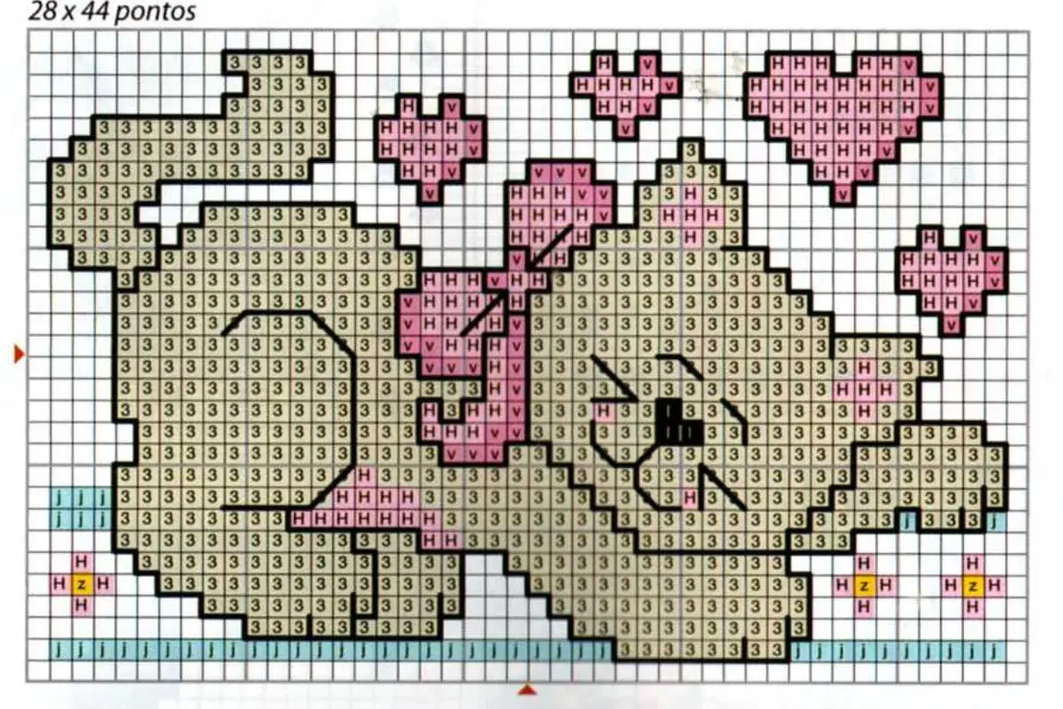 gráficos de bebê para bordar