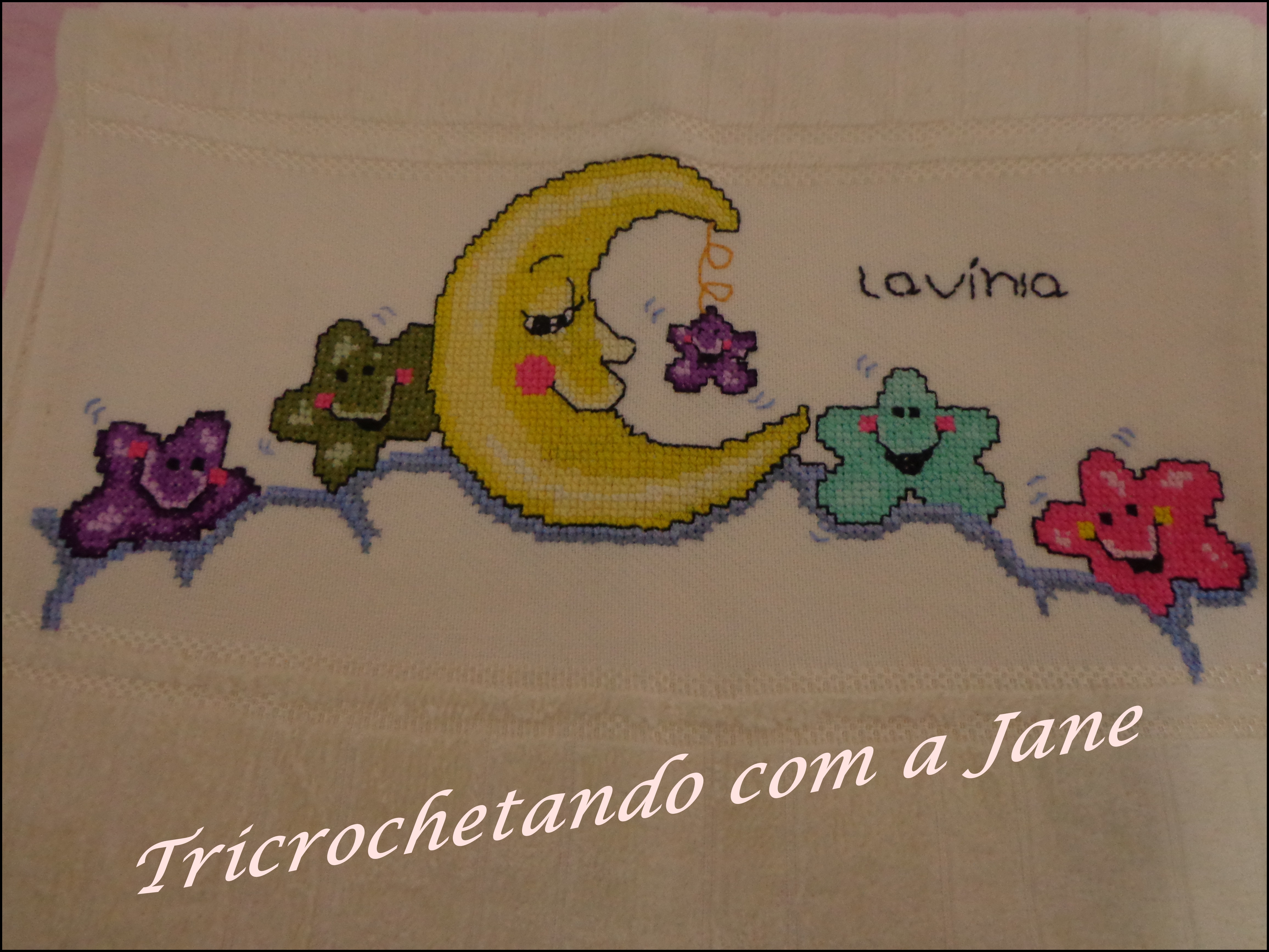 ponto cruz bebê menino