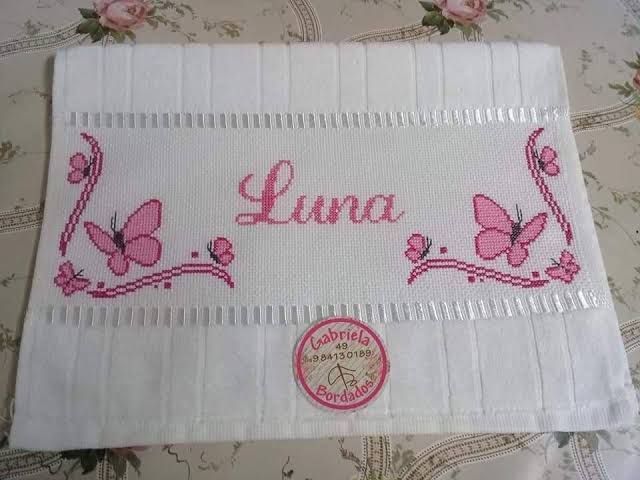ponto cruz para bebê nomes