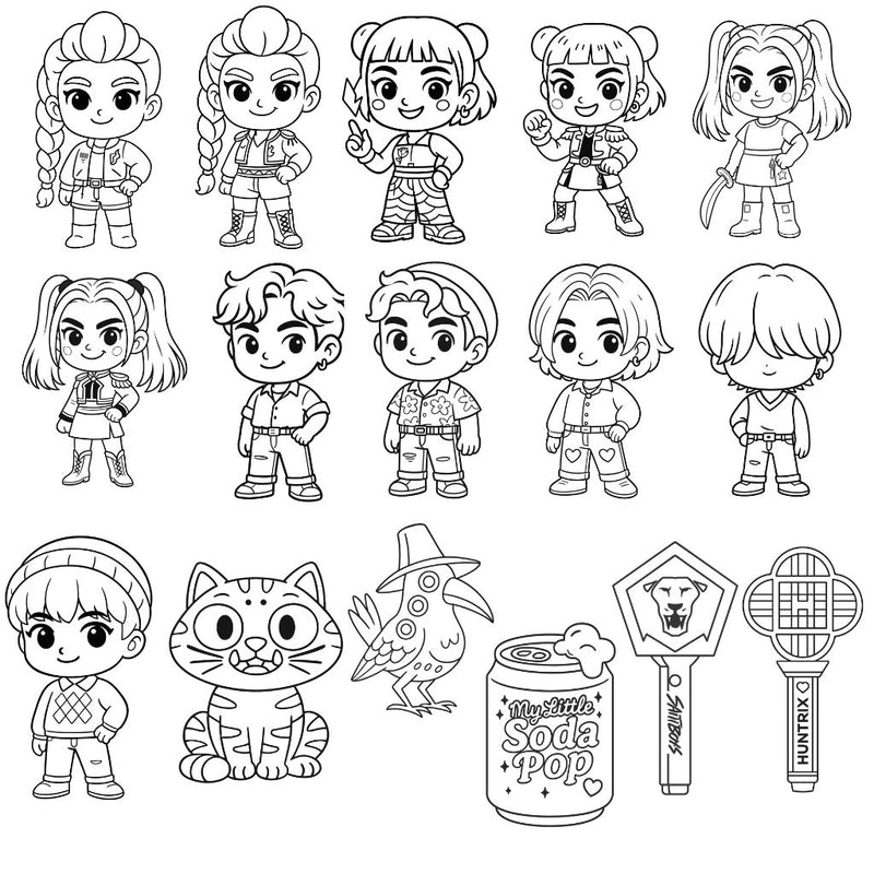 guerreiras do k-pop para imprimir