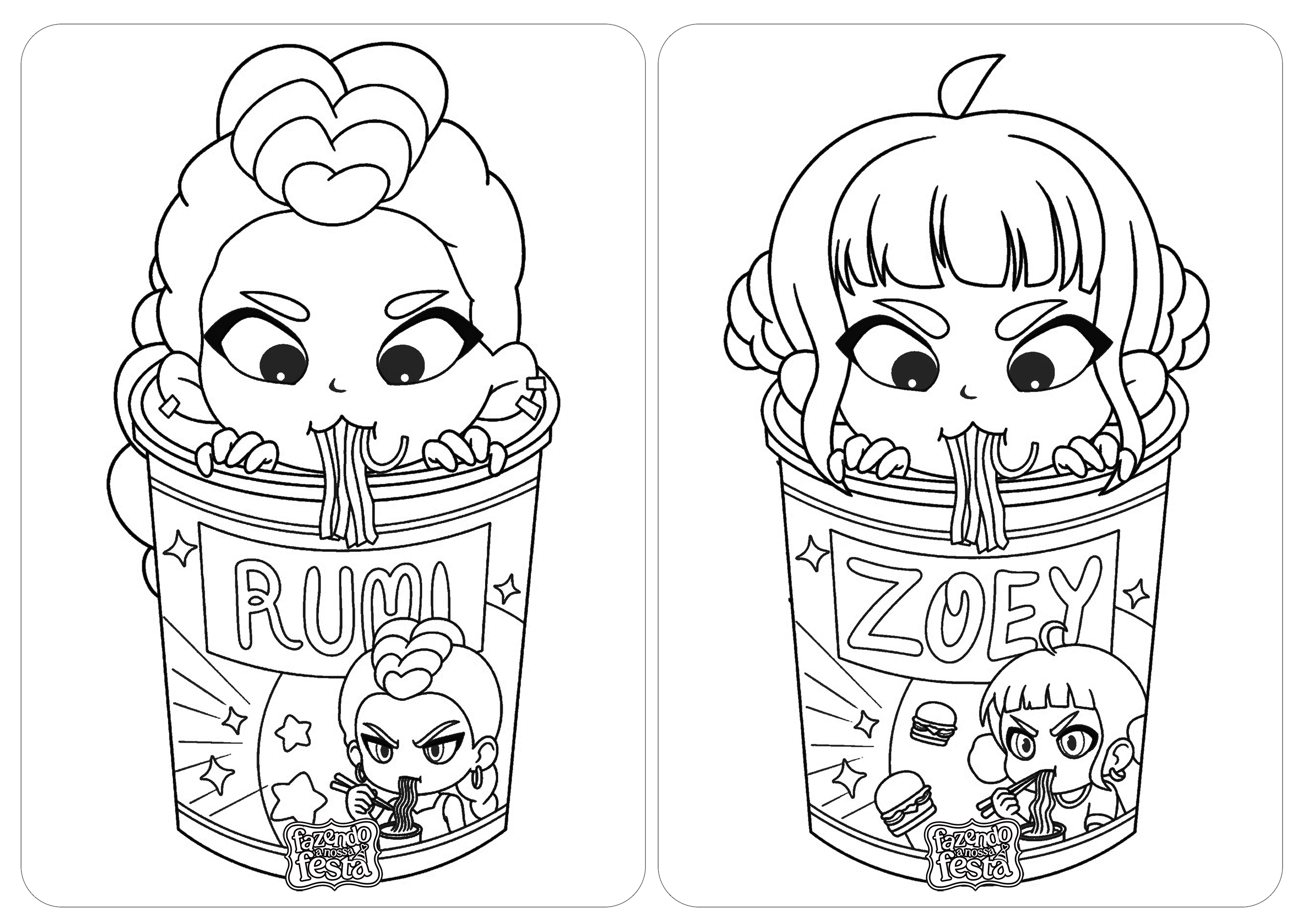 desenhos de kpop para colorir