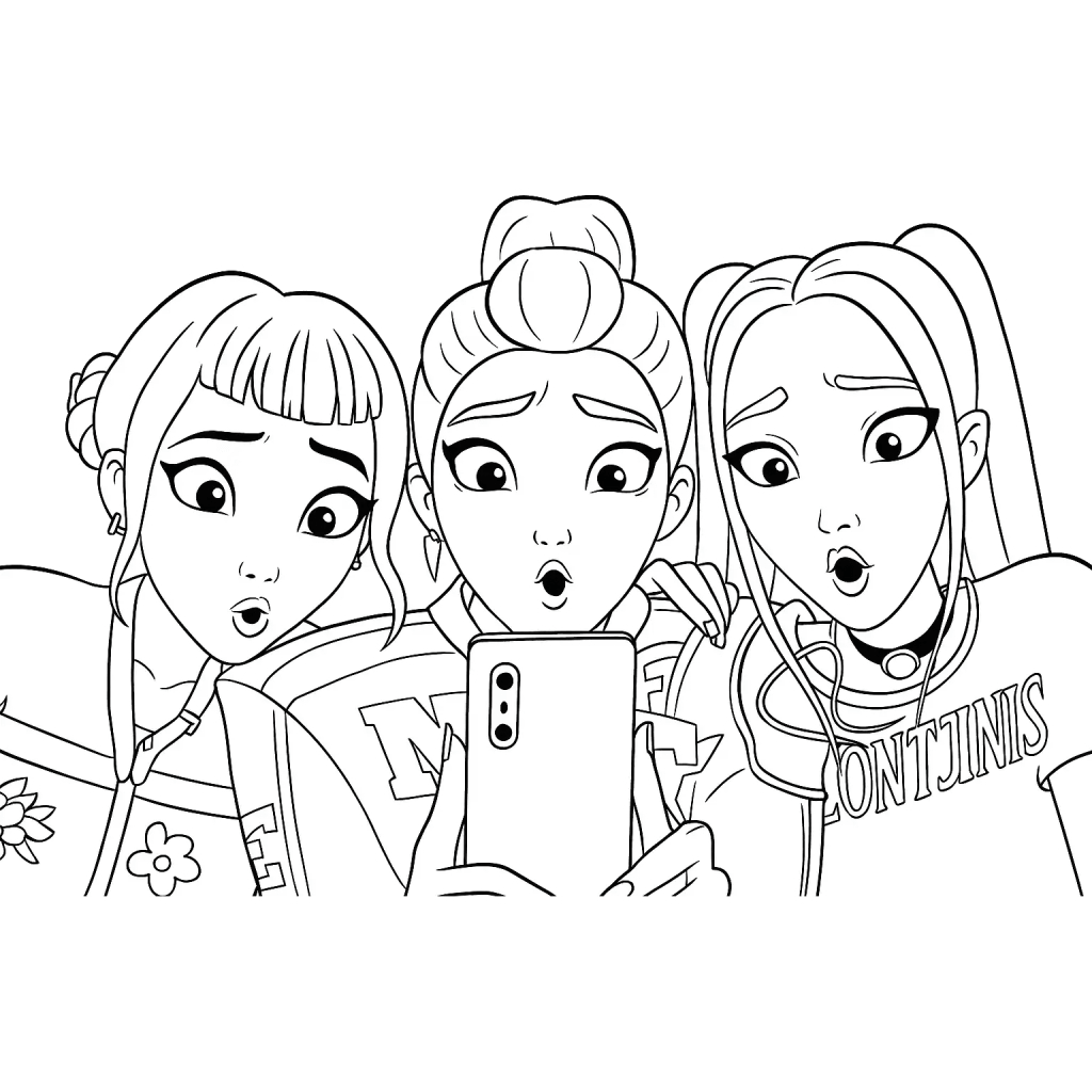 desenhos de kpop para colorir