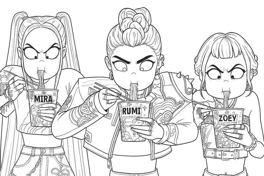 personagens kpop para pintar