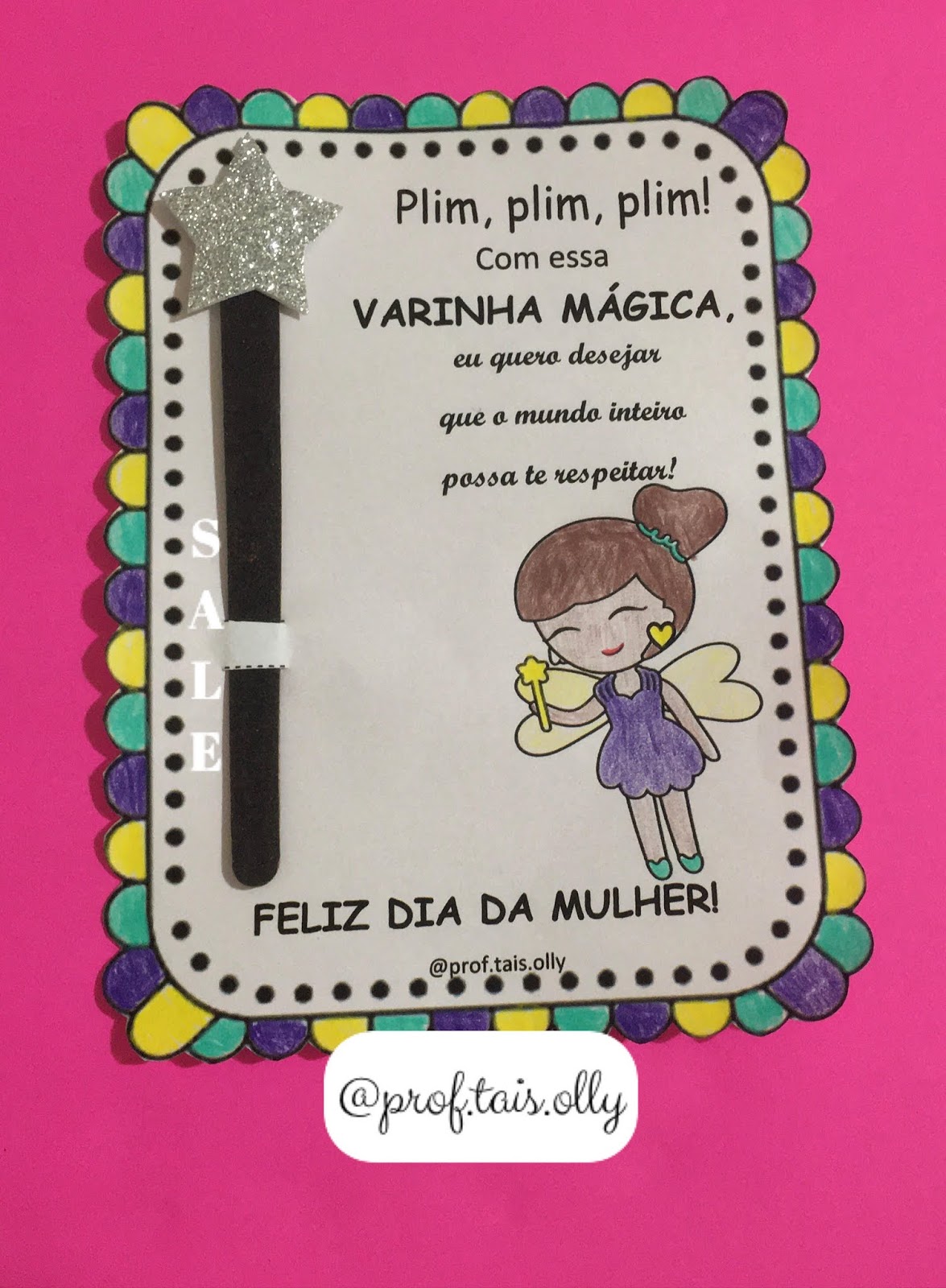cartão para professora personalizado