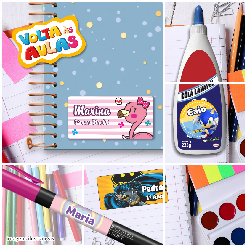etiquetas para livros escolares