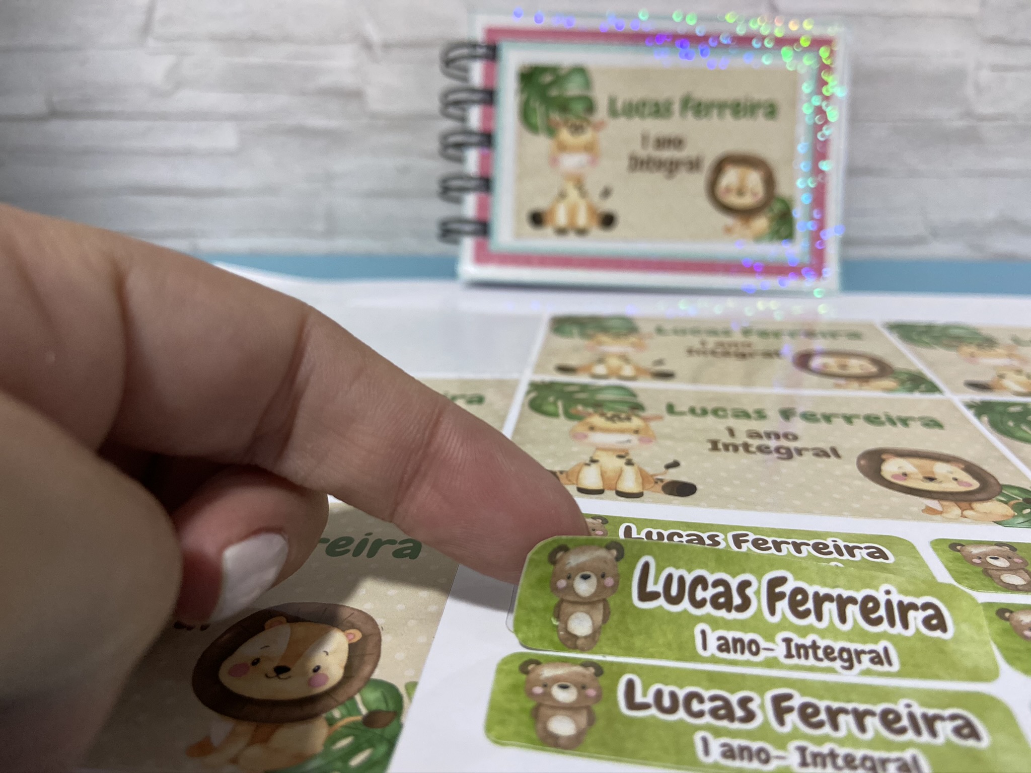 identificação de material escolar