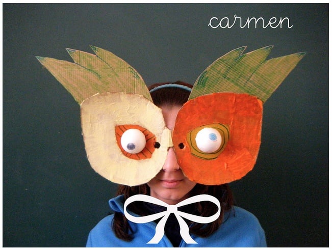 máscaras de carnaval DIY