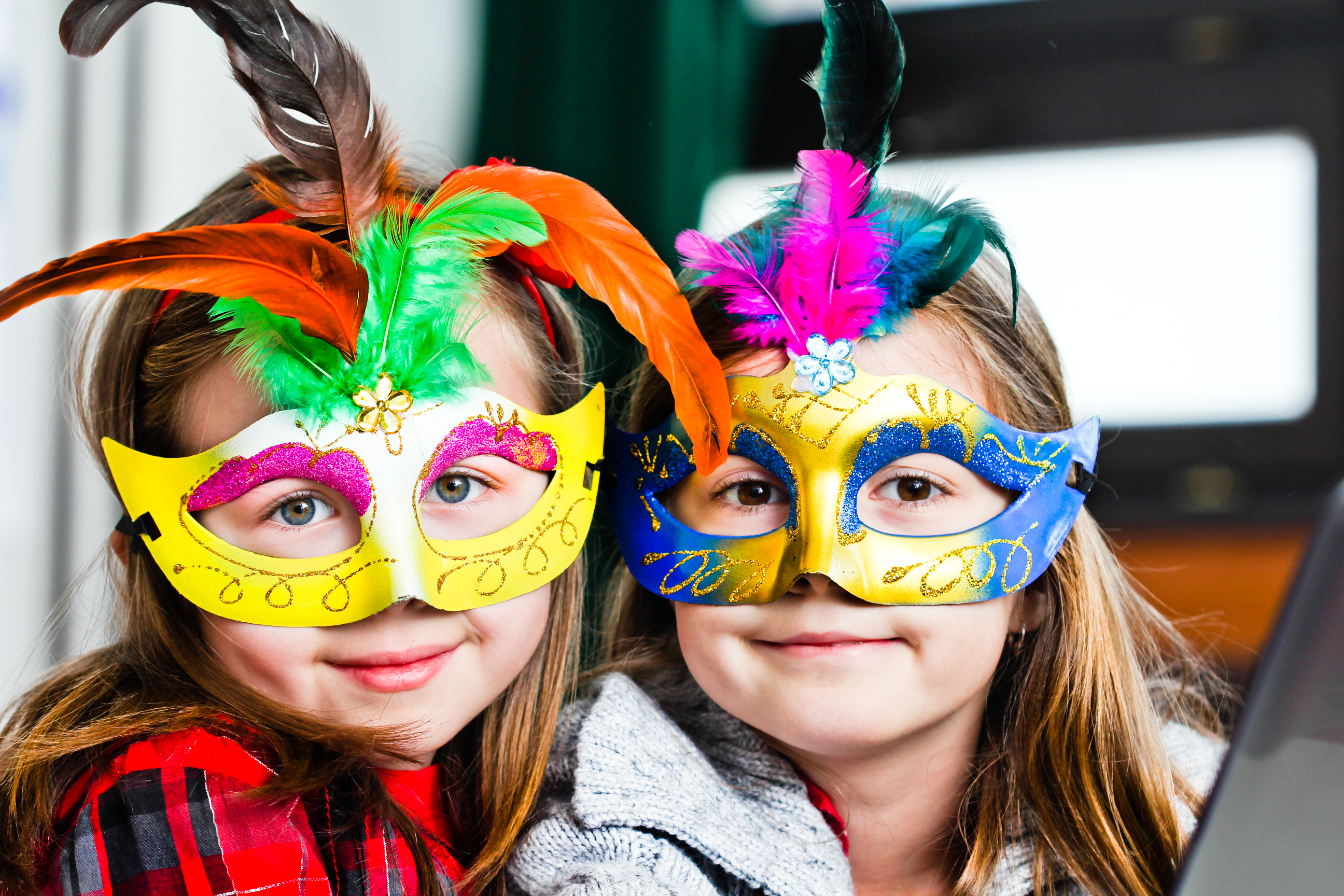 máscaras de carnaval infantis