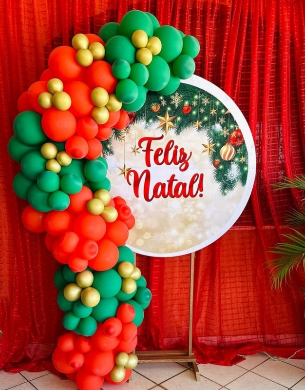decoração de natal com painel