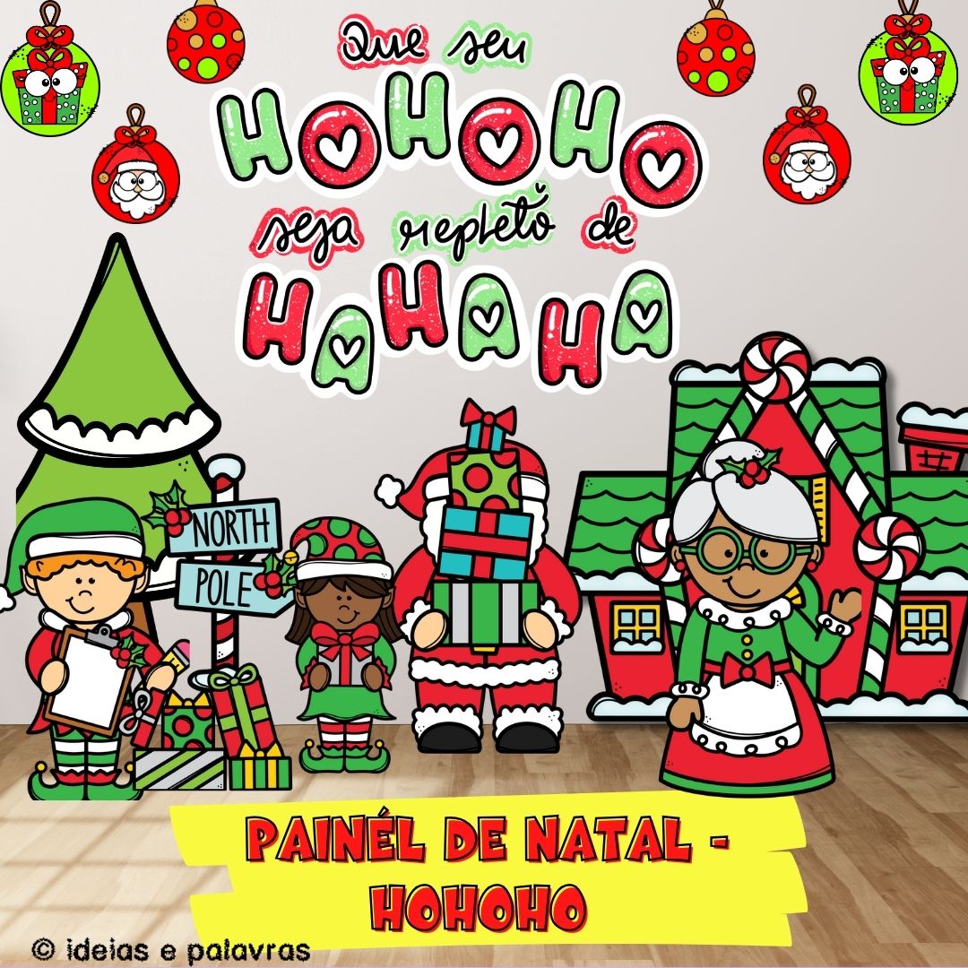 painel de natal com luzes