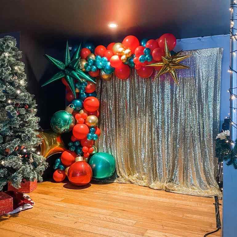 painel de natal em lona