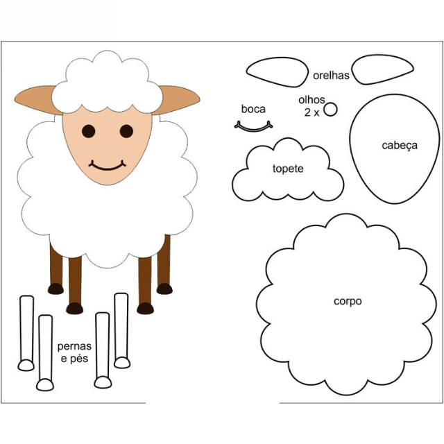 desenho de ovelha para colorir