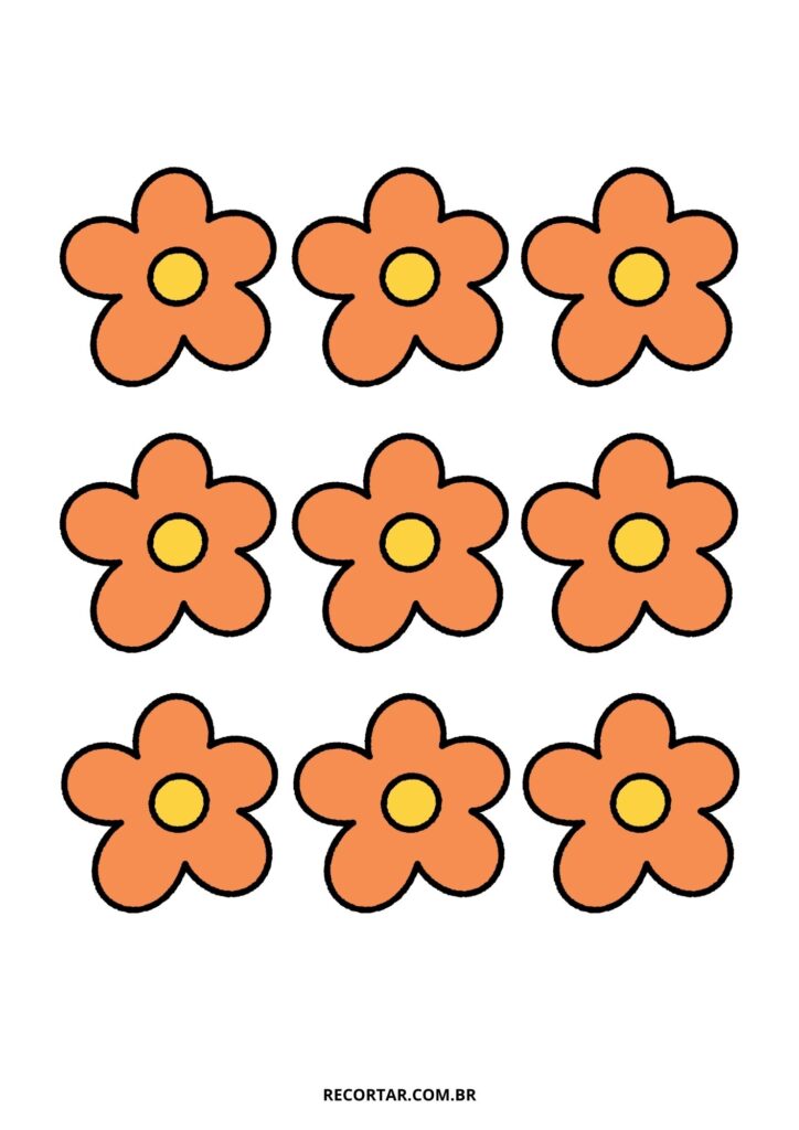 molde flor para imprimir