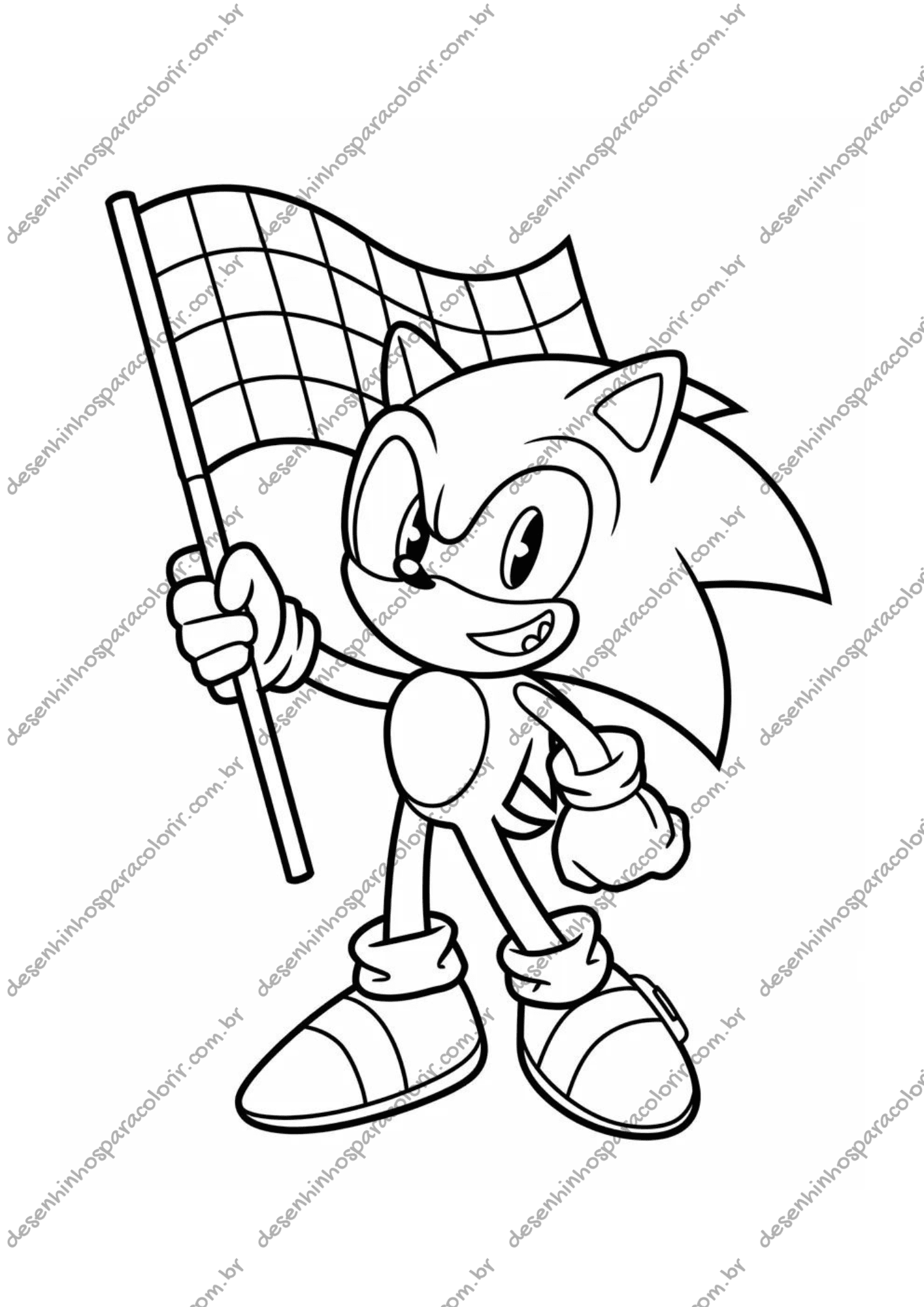 personagem Sonic para desenhar