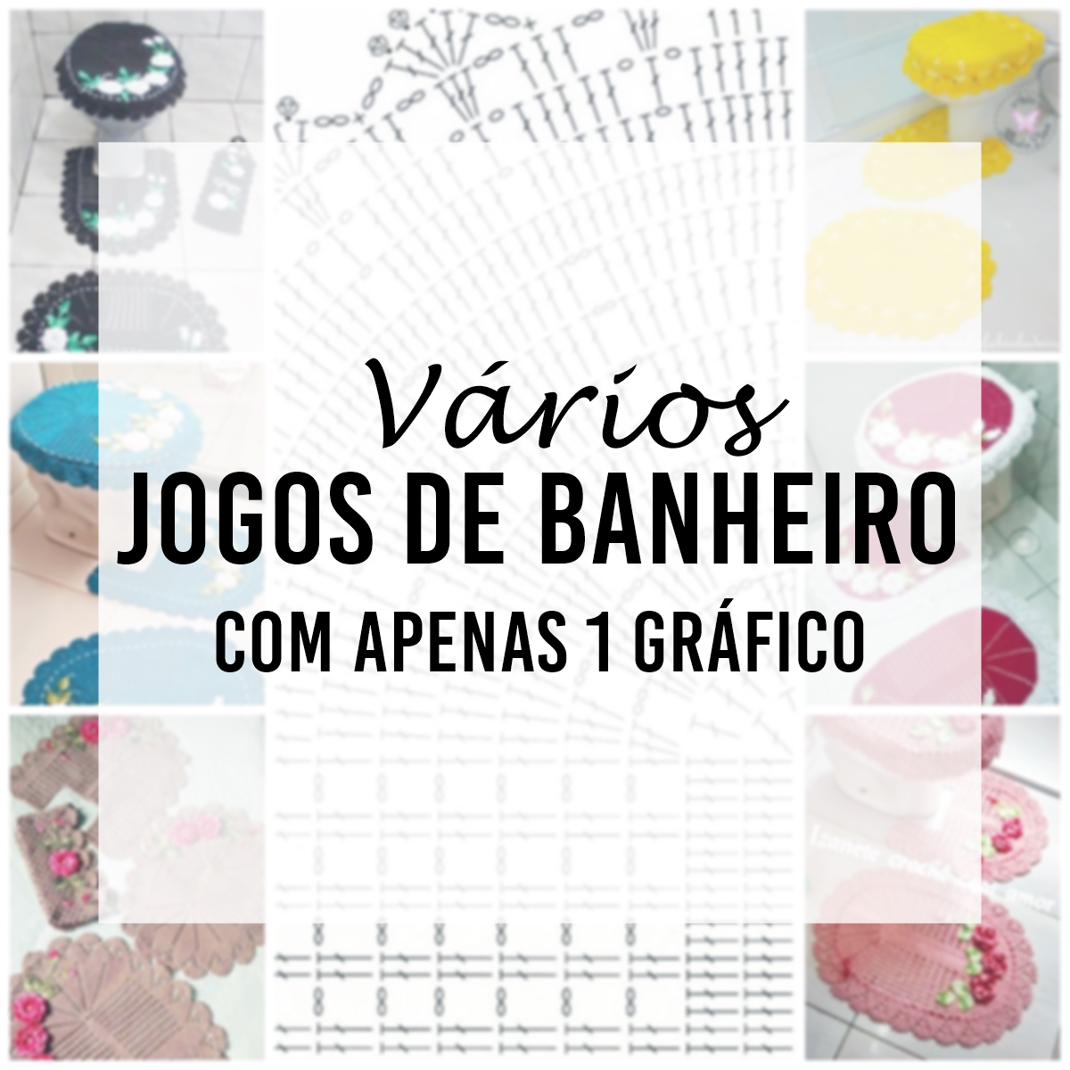 jogo de banheiro de crochê em barbante