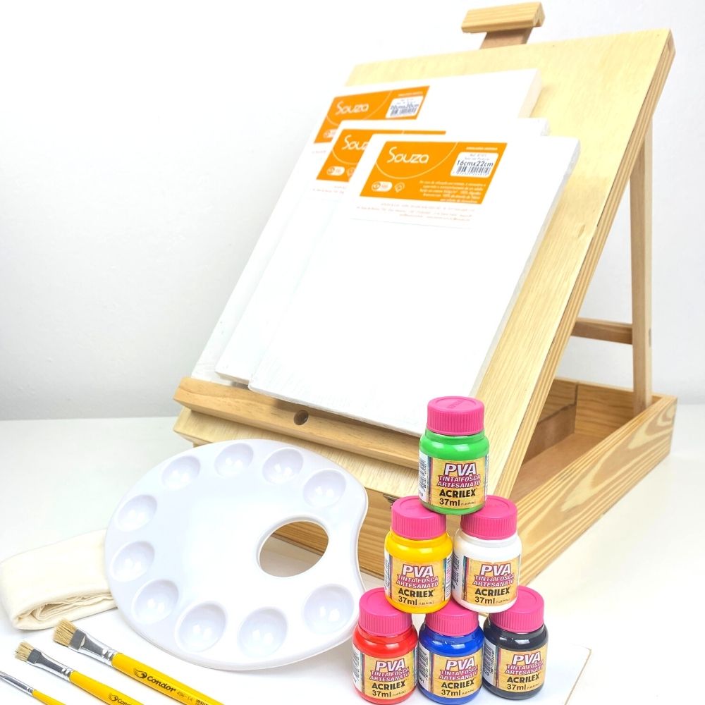 kit de pintura artesanal infantil