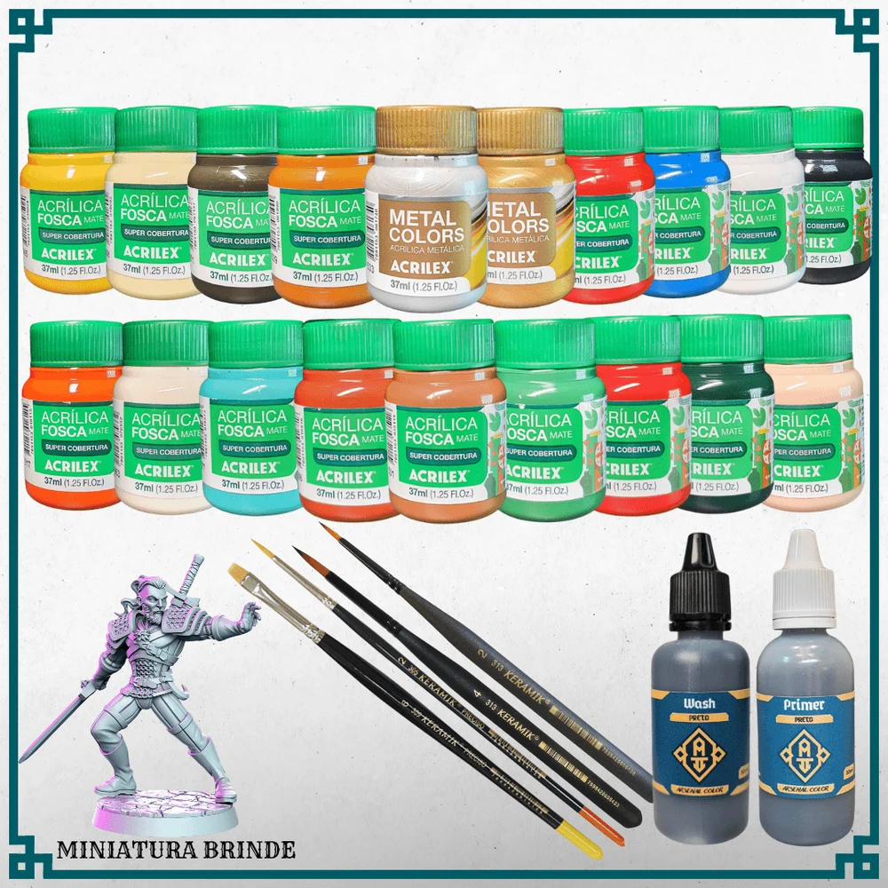 kit de pintura com canetas
