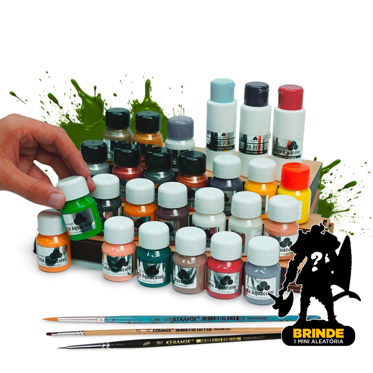 kit de pintura com canetas
