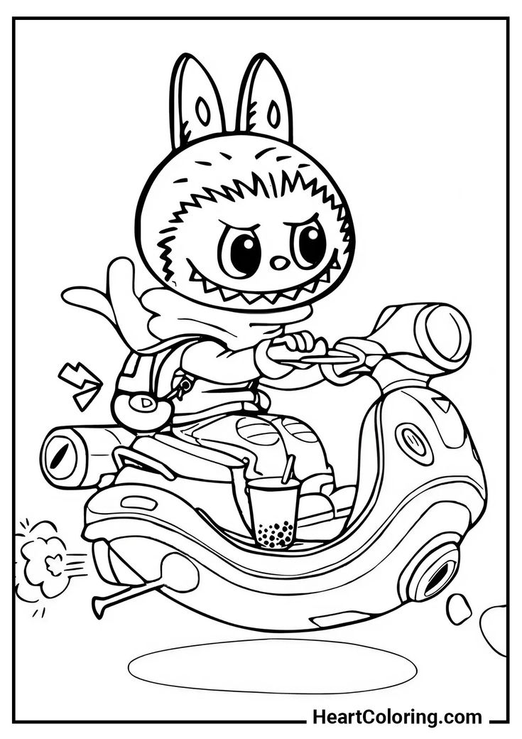 labubu desenho para imprimir e colorir