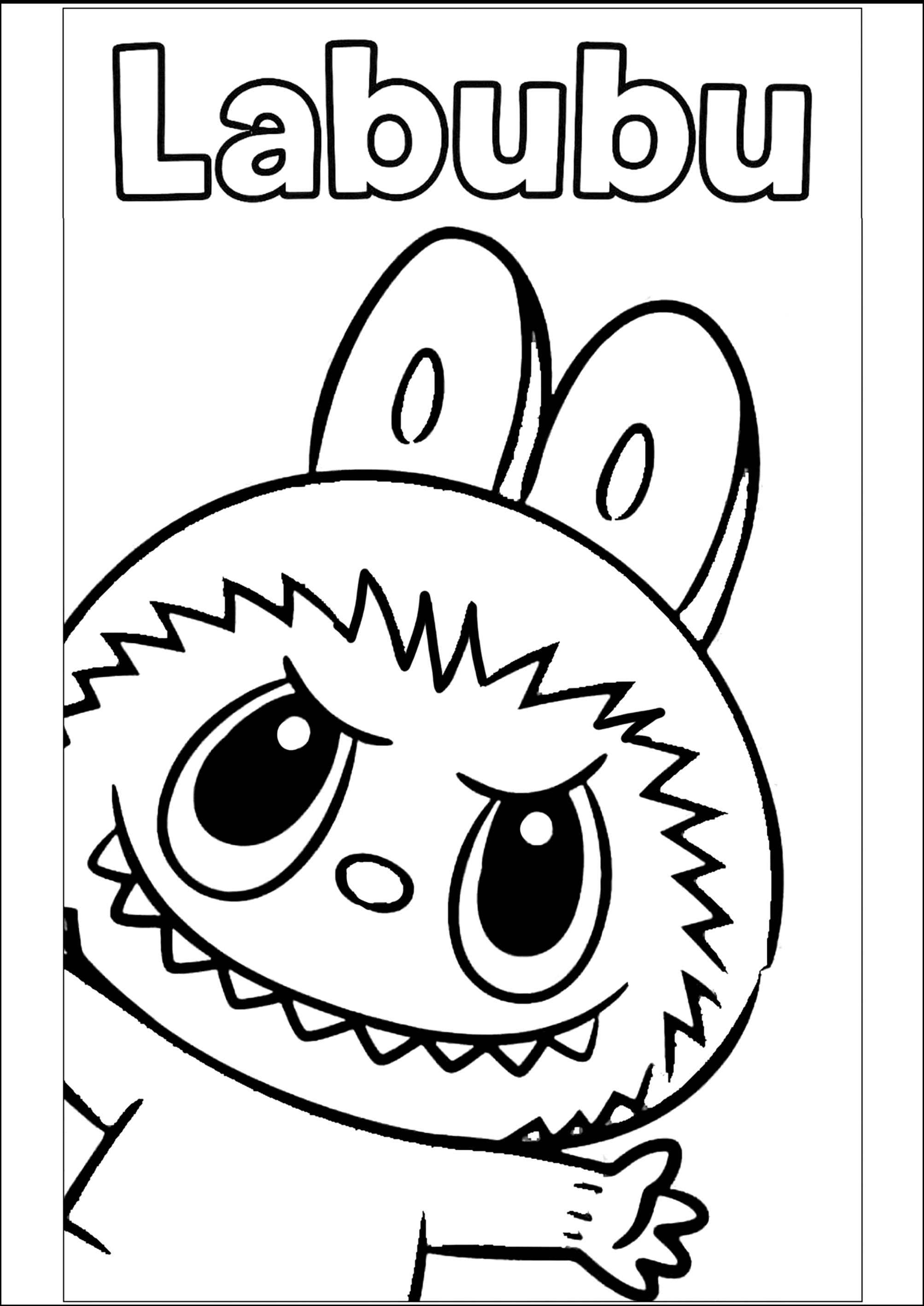 labubu png preto e branco