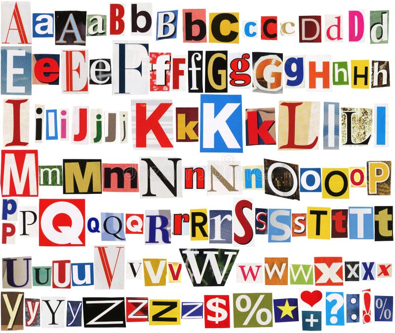 letras PNG coloridas