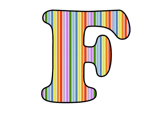 moldes de letras coloridas grandes