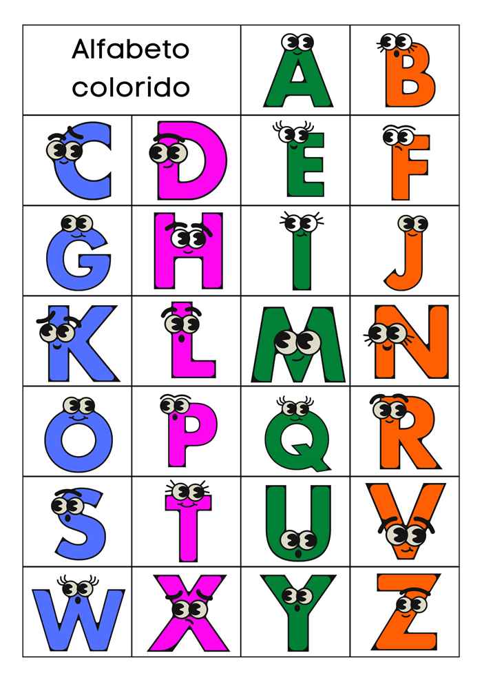 fontes coloridas para imprimir