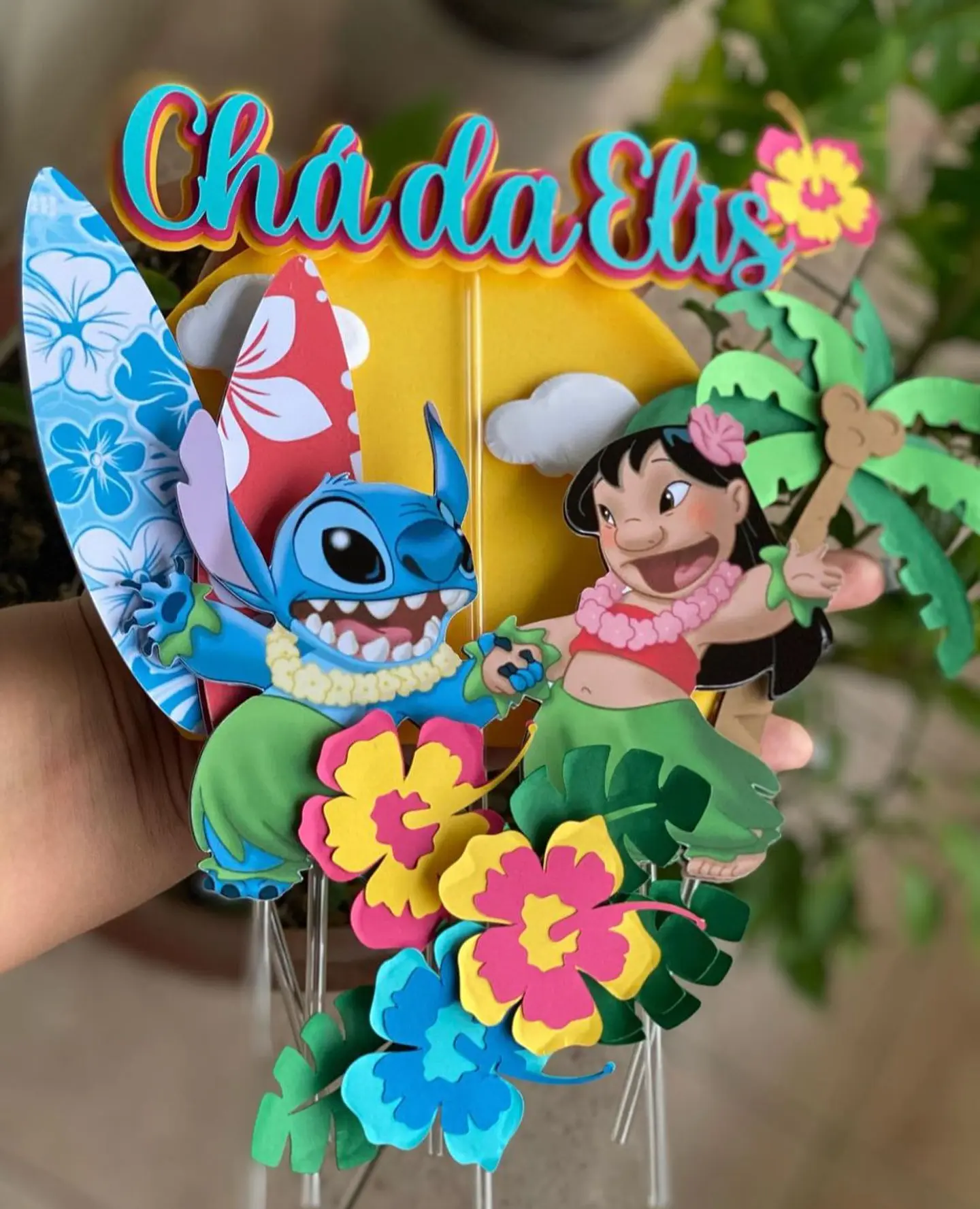 topo de bolo stitch ohana