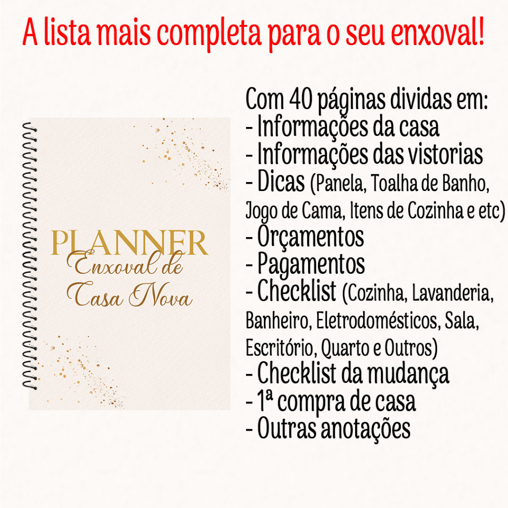 itens essenciais para casa nova