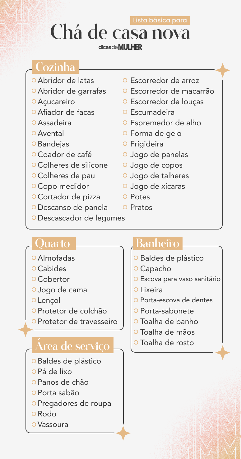 itens essenciais para casa nova