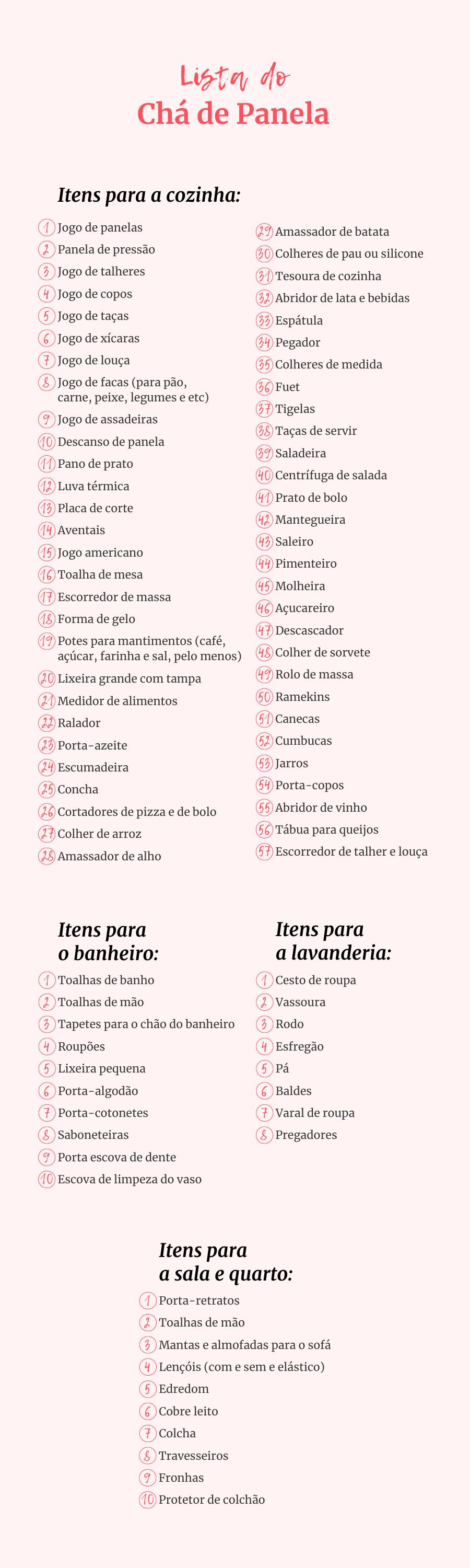 organizar chá de casa nova