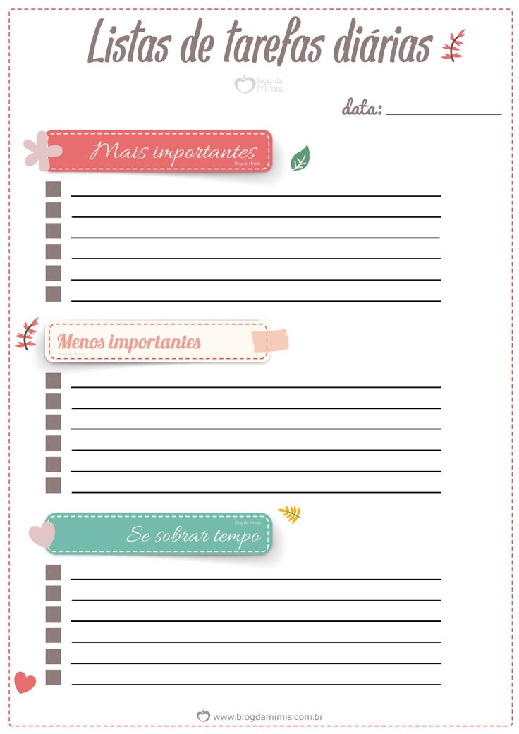 checklist para imprimir word