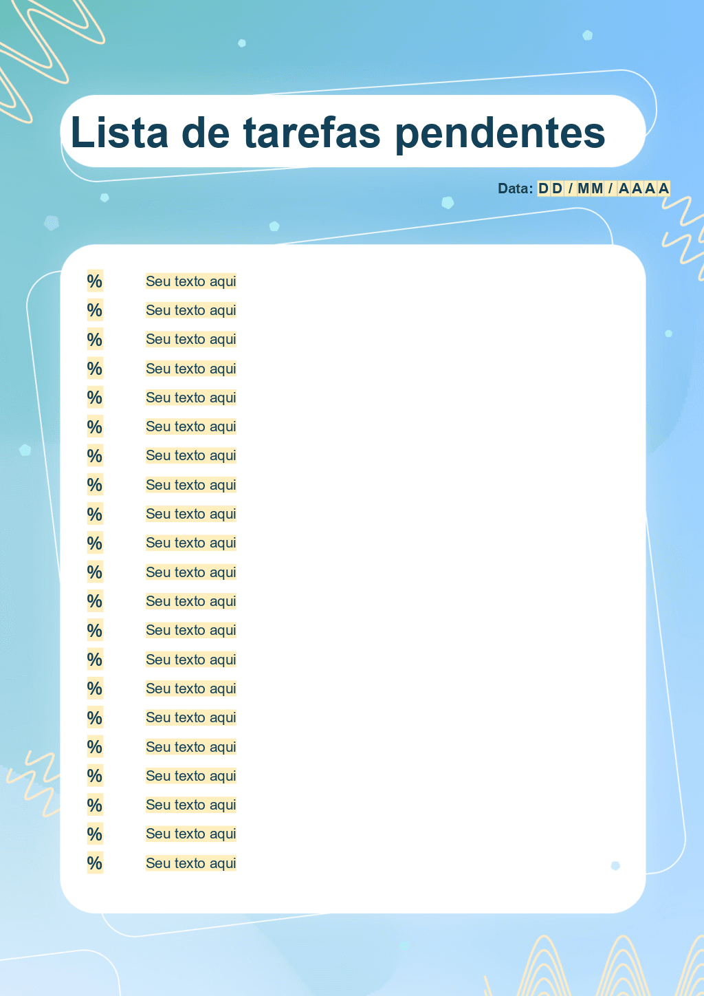lista de viagem para imprimir