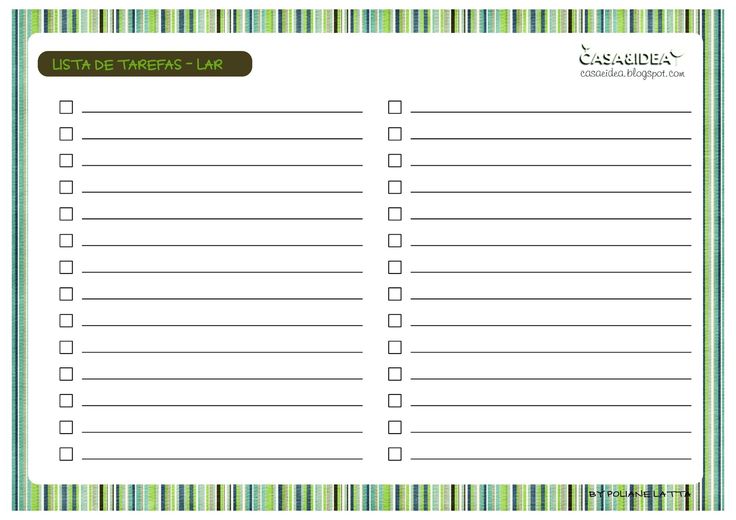 checklist para imprimir word