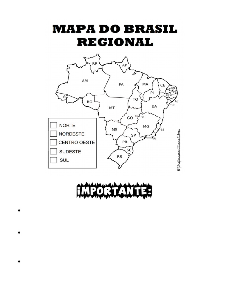 mapa do brasil para recorte e colagem